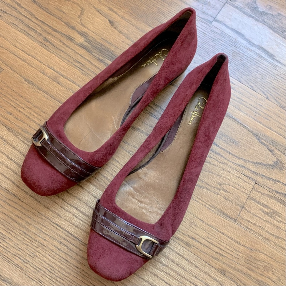Cole Haan Maroon Suede Flats